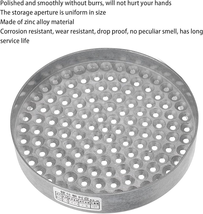 صينية تنظيم براغي من سبائك الزنك مع 127 فتحة على شكل حرف V مقاس 3.5 مم لجمع البراغي - Image 5